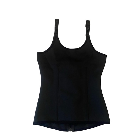 Other - Black Shapewear adjustable straps and zipper back with 3 rows of eyelet hooks.